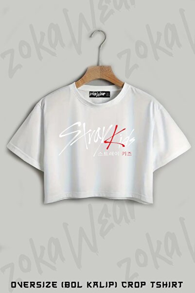 ZOKAWEAR تي شيرت Stray Kids K pop مطبوع كبير الحجم