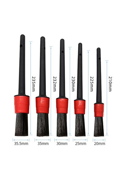 OEM Set of 5 car cleaning brushes, 5 sizes, soft bristles