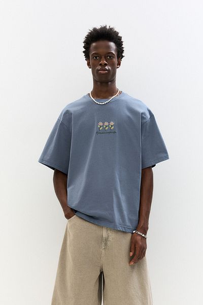 Pull & Bear Floral embroidered T-shirt