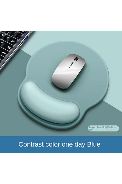 Choice واقي معصم لوحة ماوس متدرجة اللون من Azureblue مع شعار واقي معصم للنساء، وسادة ماوس تدعم المعصم، كمبيوتر