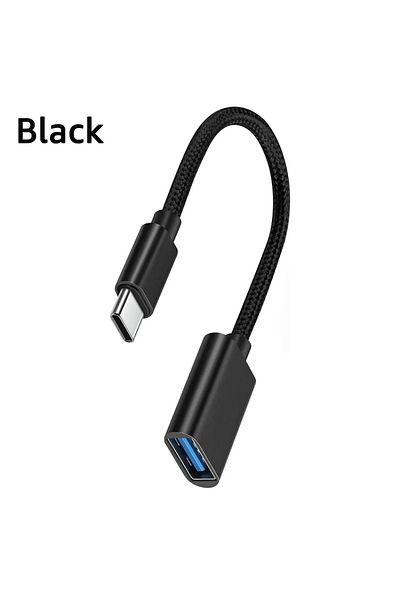 Choice كابل تحويل أندرويد Type-C إلى USB 2.0 أسود، محرك أقراص فلاش USB، جهاز لوحي للبيانات، قارئ بطاقات، OTG Con