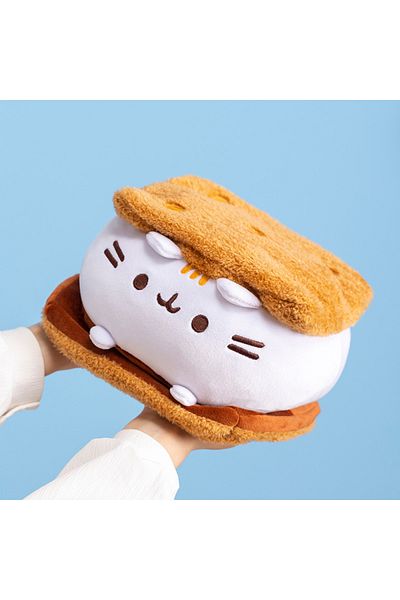 Choice 15cm Cat Kawaii Chocolate Cookie Fat Cat Plushie Soft Stuffed Animal Pillow Accompany Sleep Toy Home