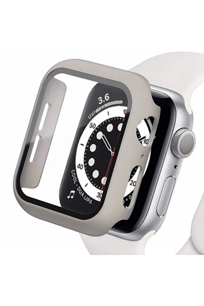 Choice Series 4654 SE 44MM Gray 24 Tempered Glass+cover For Apple Watch 9 8 41mm 45mm 42mm 38mm PC bumper S