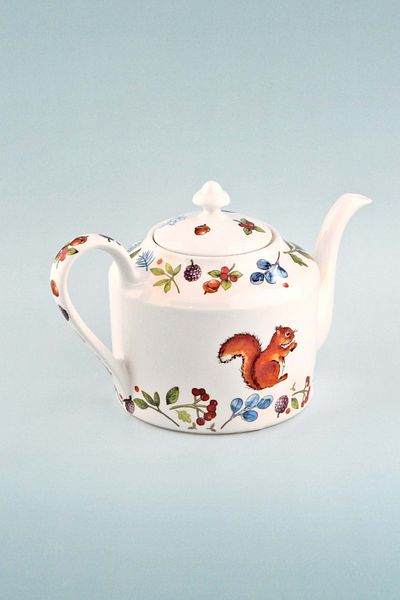 Bursa Porselen Dekor Squirrel & Rabbit Porcelain Teapot