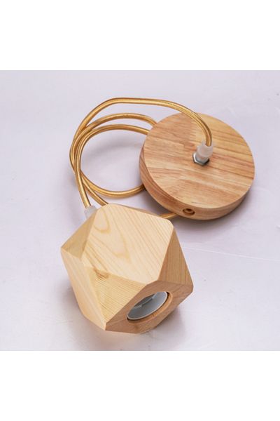 Choice Without Bulb Diamond Hanglamp Wood Pendant Lamp E27 Wooden Pendant Lights for Bedroom Home/living Ro