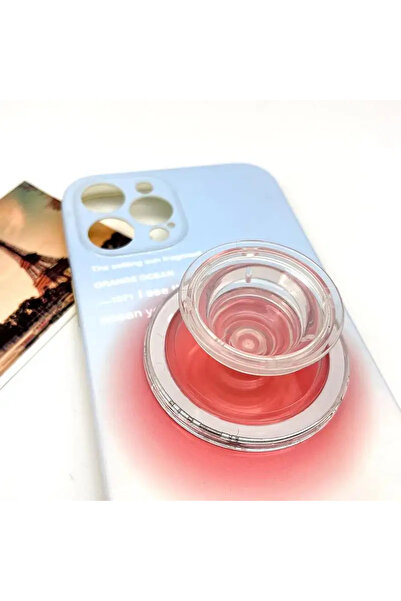 Choice حامل مغناطيسي شفاف قابل للتمدد مع حلقة إصبع لمقبس MagSafe لأجهزة iPhon...