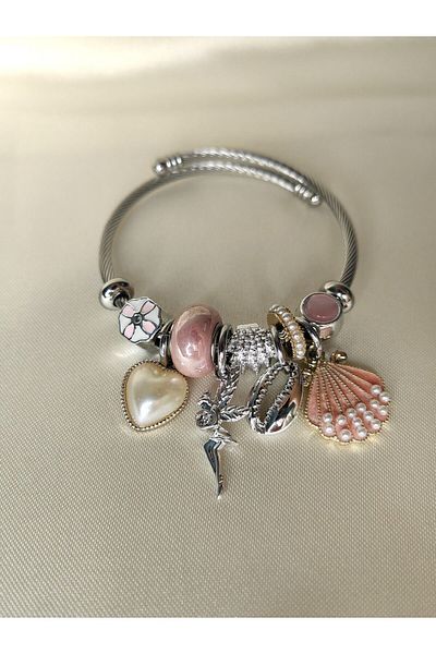 ARYA DESİGN Water Fairy Charm Steel Bracelet
