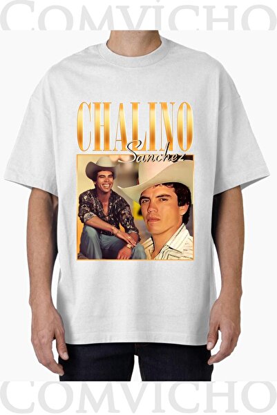 COMVİCHO تي شيرت مطبوع بتصميم Chalino v1 للجنسين