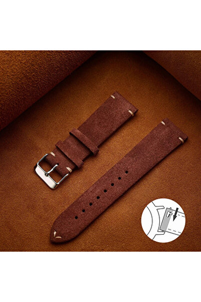 Choice 20mm Silver Buckle Dark Brown Wristband 20mm 22mm 14mm 16mm 18mm Quick...