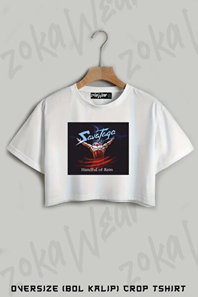 ZOKAWEAR Savatage Štampano Oversize kroj Skraćeni kroj T-shirt