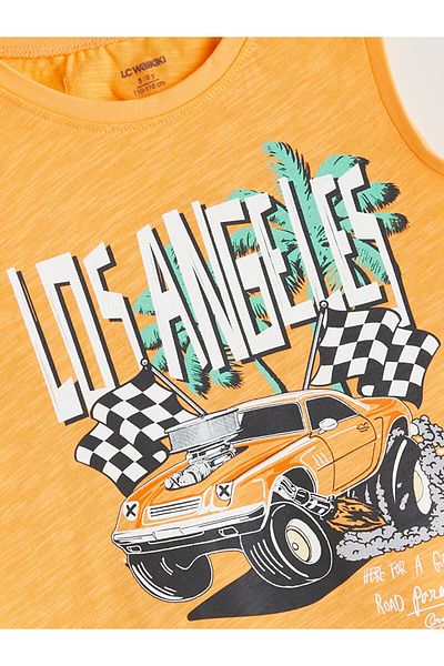 LC Waikiki New Season Crew Neck Printed Boys Undershirt - S5Nk75Z1