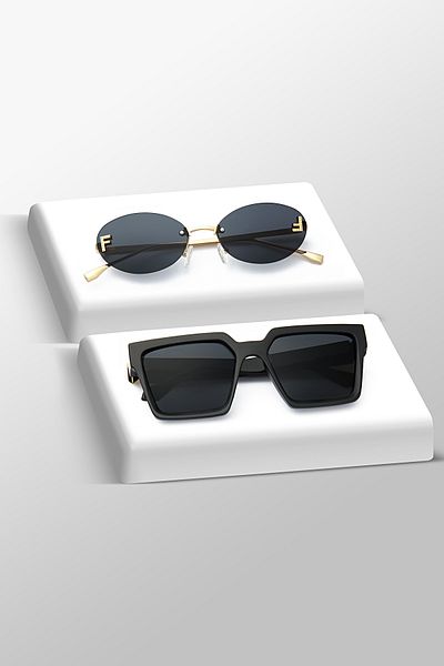 Nilu Moda Set of 2 Vset Sunglasses