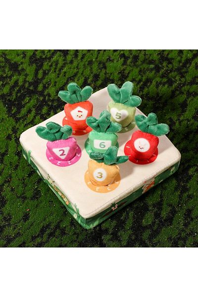 Choice 6 carrots set Baby Carrot Harvest Game Cotton Montessori Game Shape Color Classification Matching Pu
