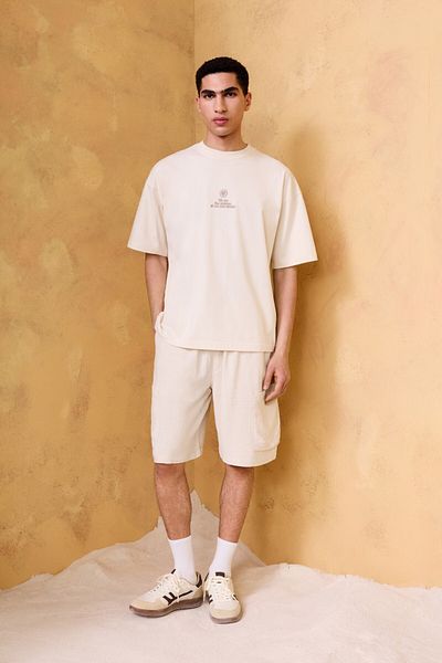 Pull & Bear White T-shirt with graphic detail