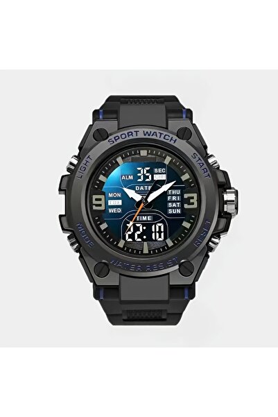 Choice Blue Men's digital sports watch alarm clock, timing, date function, al...