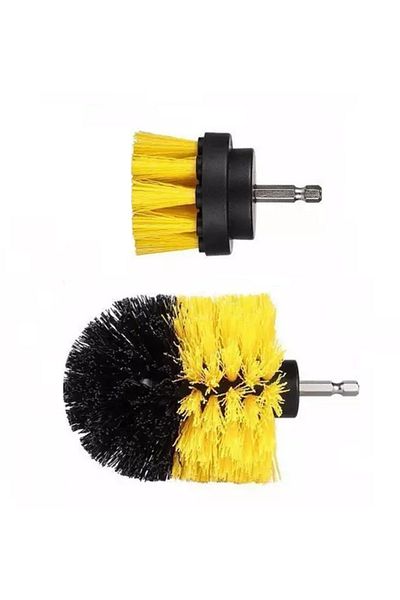 OEM Set of 2 Carpet Brushes & Home / Professional Use Detailing Carpet Brush with Drill Adapter