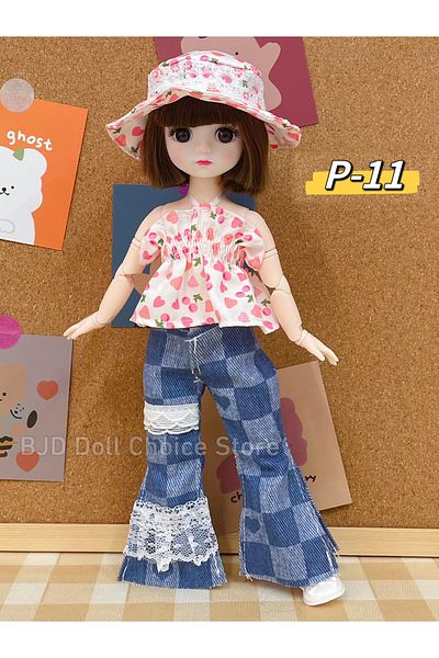 Choice 30 cm P-11 12 Inch Toys Bjd Anime Doll Dollhouse Accessories Kids Girls Skirt Hat Headdress With Clo