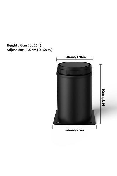 Choice 8cm 4pcs 5-30cm Stainless Steel Furniture Legs Metal Adjustable Legs，for Cabinet Table Legs Sofa Fee
