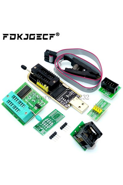 Choice CH341A 24 25 Series EEPROM Flash BIOS USB Programmer Module + SOIC8 SOP8 Test Clip + 1.8V adapter...