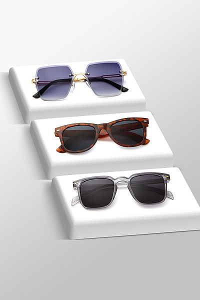 Nilu Moda SET OF 3 SUNGLASSES
