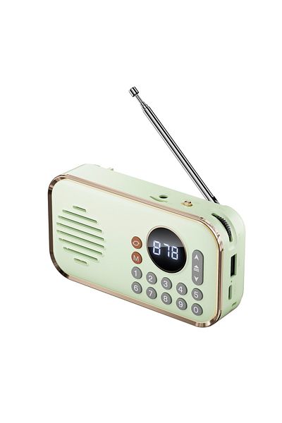 Choice green Wireless Stereo Bluetooth Speaker with Multi-band Radio Function HIFI Sound Support BT U Disk