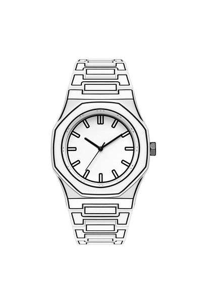 Choice Black 2 Simple casual men's women's watches, macaroon color quartz watches, round dial quartz watche