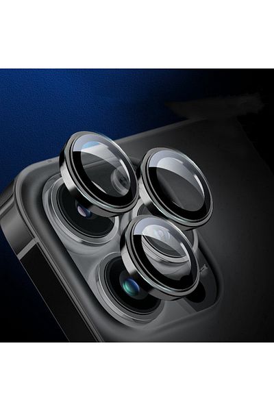 Choice 13Pro 13ProMax(3PCS) Black 2-3pcs Metal Camera Protector for iPhone 15 16 Pro Max 14 Plus 13 12 11 A