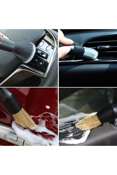 OEM Set of 3 car cleaning brushes, Black