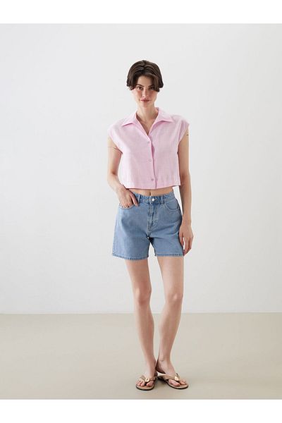 LC Waikiki Jeans Indigo Standard Fit Women's Jean Shorts