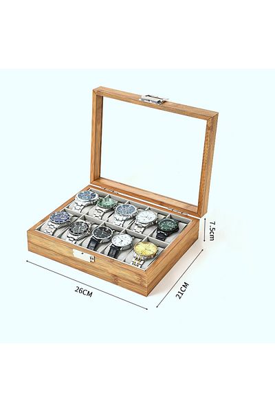 Choice 10 Slots WellZone 2024 New Style Environmental Protection Bamboo Watch Box Fashionable Chinese styl