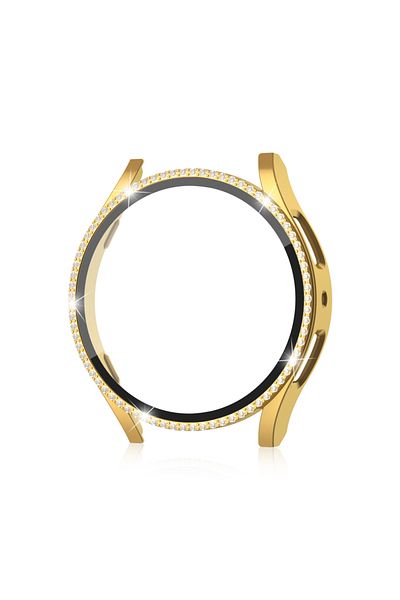 Choice Galaxy Watch7 40mm Gold Case for Samsung Galaxy Watch 7 6 5 4 40mm 44mm Screen Protector PC Bumper T