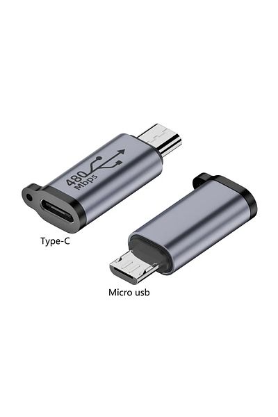 BSN 2Pcs Type-C to Micro USB Type-C Adapter Type C To Lightning To Micro Mini USB Female To Male Convert