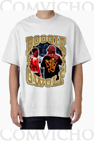 COMVİCHO Unisex Boogie V1 Design Printed Oversize T-Shirt