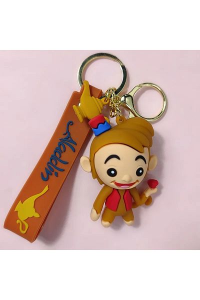 Miniso 06 Anime Aladdin Keychain Cute Princess Jasmine Genie Figure Doll Keyring Pendent Key Accessories Ki