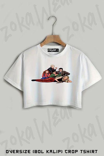 ZOKAWEAR Buffy the Vampire Slayer Printed Oversize Crop T-Shirt