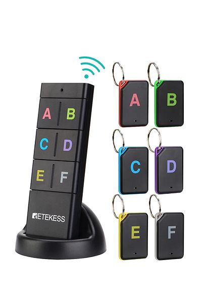 Choice black Retekess TH104 Wireless Key Finder RF Key Locator Pet Tracker Wallet Tracker Remote Control 1