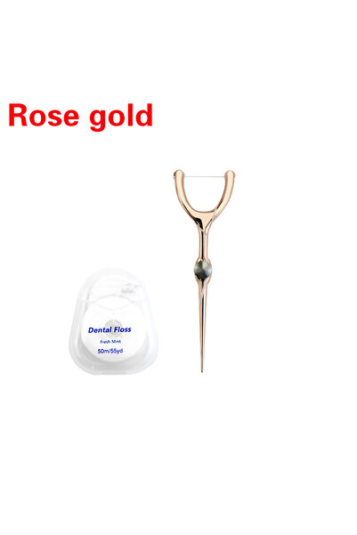 Choice8 2pcs Rose Gold Portable Stainless Steel Toothks Pket Set Reusable Met...