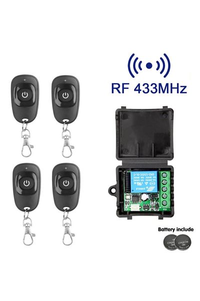 Choice 1RC 4B 433 Mhz Universal Gate Remote Control Switch DC 12V 10A Relay Receiver Mini Module Remote Con