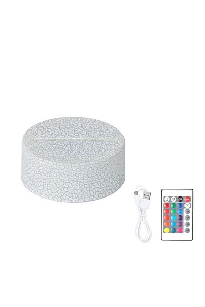 Choice1 16 Color with Remote 3D night light base colour changing luminous base light USB interface led light