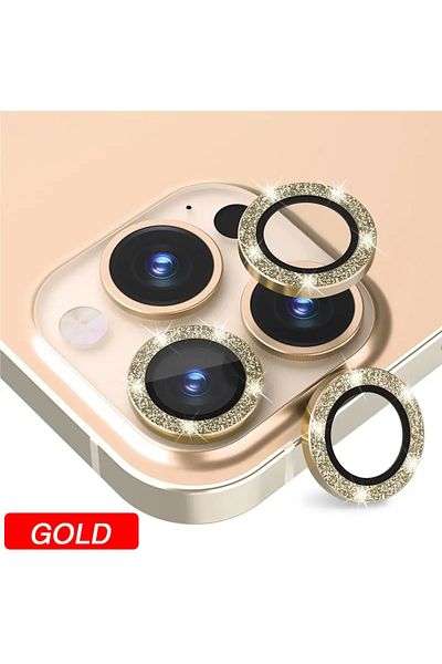 Choice 15Pro 15ProMax(3Pcs) Gold Camera Lens Protector For iPhone 11 12 13 Pro Max Mini 14 15 Pro Max Diamo