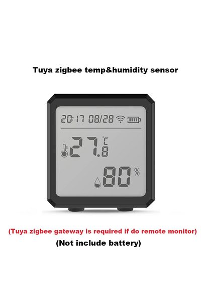 Choice1 TH01Z-Black ONENUO Tuya Zigbee Temperature and Humidity Sensor with LCD Screen Digital Display Wirel