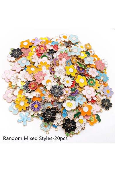 Choice SN487 مجموعة متنوعة من 20/30/50 قطعة من سلاسل الزهور المعلقات المينا ا...