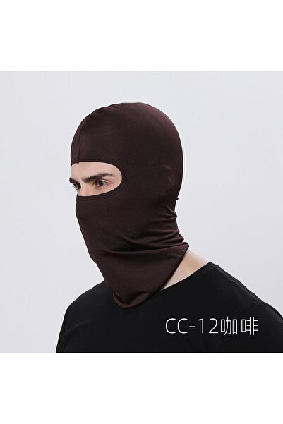 Choice7 CC12-Coffee Outdoor Cool Sunscreen Balaclava Motorcycle Face Mask Lyc...