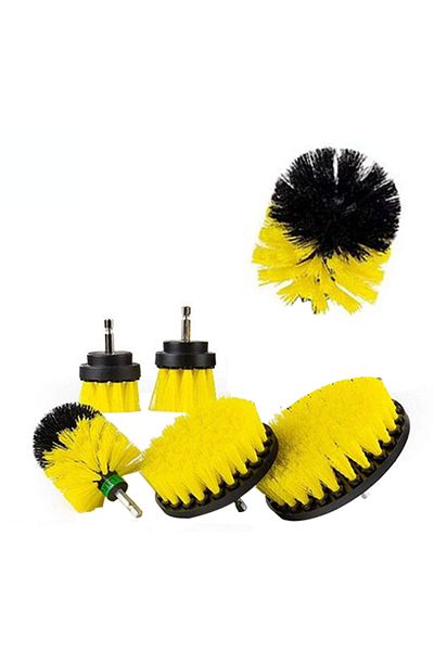 BOEM Set of 6 brush heads, Nylon, Different sizes, Yellow