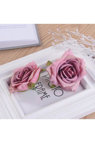 Choice 5pcs Pink 3/5pcs Silk Rose Artificial Flowers 7cm Fake Flower For Home Decor Wedding Decoration Part