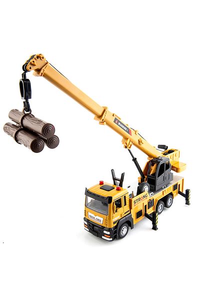 Choice yellow 1/32 Alloy Crane Truck Engineering Vehicles with Sound and Light Metal Model Cars Simulation