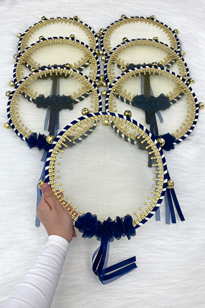 ZEYMERADE Lacivert Gelin Nedime Tefi, Çiçek Ve Sultan Taşlı, Düğün Kına Geces...