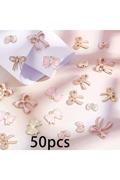 Choice 50 قطعة مختلطة 50 قطعة مختلطة رومانسية المينا شقة القوس سبيكة قلادة DI...