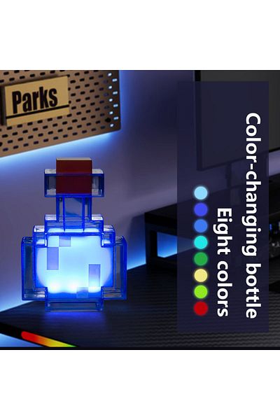 Choice Medicine bottle MC Game Medicine Bottle LED Night Light Game Creative Toy Lamp Rechargeable Bedroom