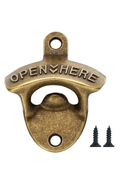 Choice bronze 1pcs Zinc Alloy Wall Bottle Opener Kitchen Bottle Opener Retro Alloy Wall Mounted with Screws